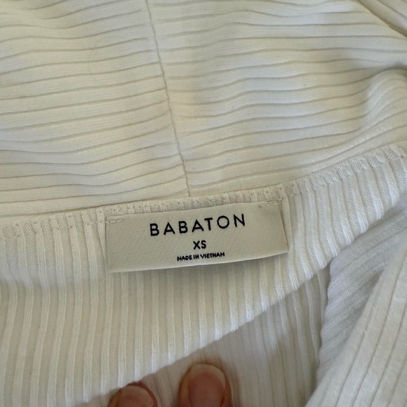 Off-Shoulder White Ribbed Top - Picture 5 of 5